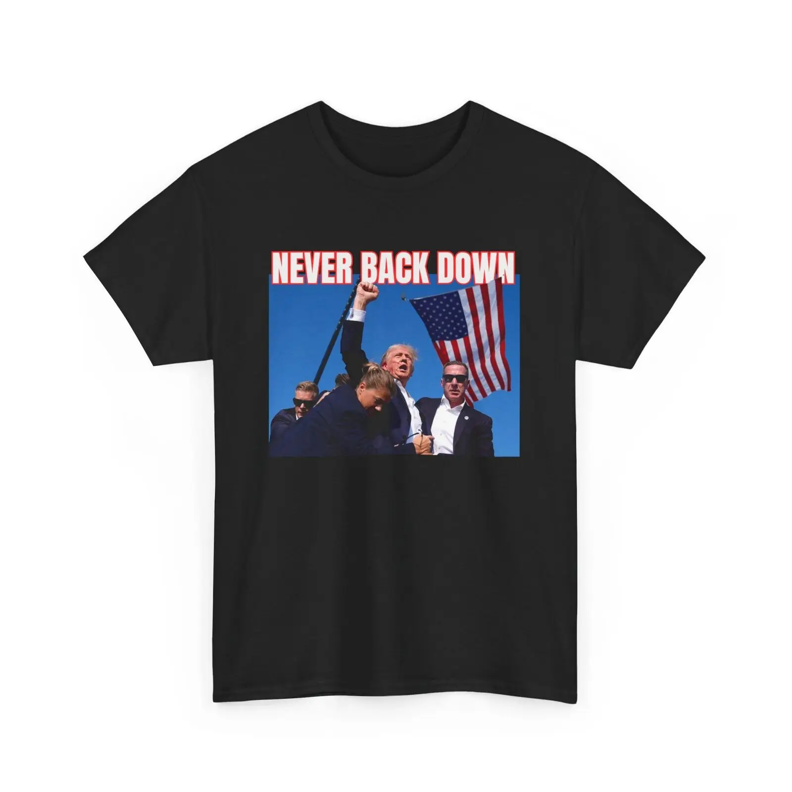 Never Back Down Trump Patic T-Shirt, Trump Shot ination Attempt