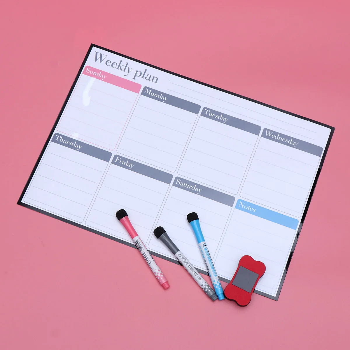 

1 set 40X30Cm Weekly Planner Calendar Magnetic Whiteboard Flexible Dry Erase Board For Home Pet Memo Pad Organizer