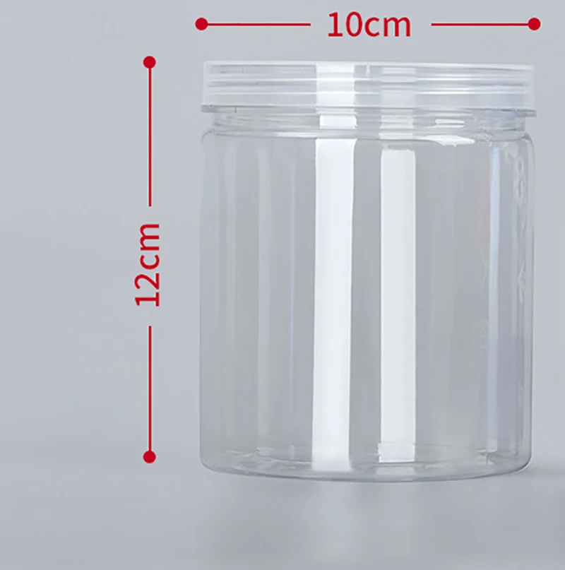 Transparent Wide Mouth Jar Miscellaneous Grain Tank Nut Food Storage Bucket Reusable Packaging Sealed Against Moisture Dust Cans