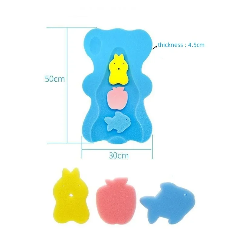 Sponge Baby Bath Mat Non-slip Shower Bath Tub Pad Infant Bathtub Seat Support Mat Newborn Safety Support Cushion Baby Care Tools