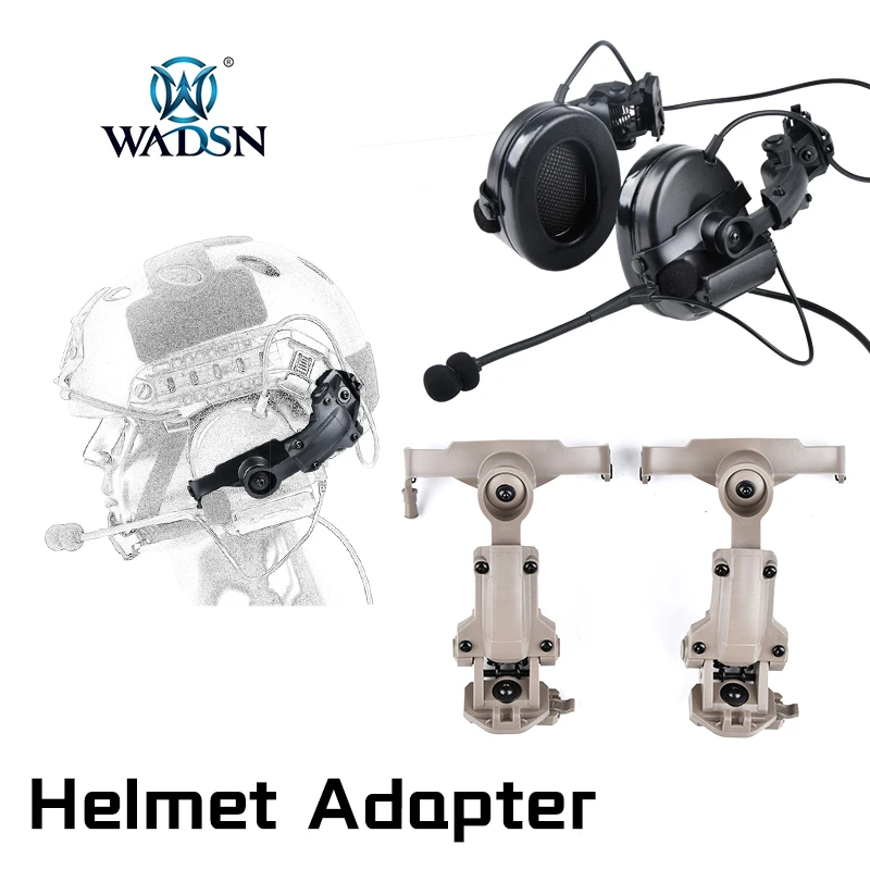 Tactical Hanging Headset Stand Accessory Fast Rotation Wendyt Helmet Rail Shooting Hunting For Comtac II Sordin headphone Adapte