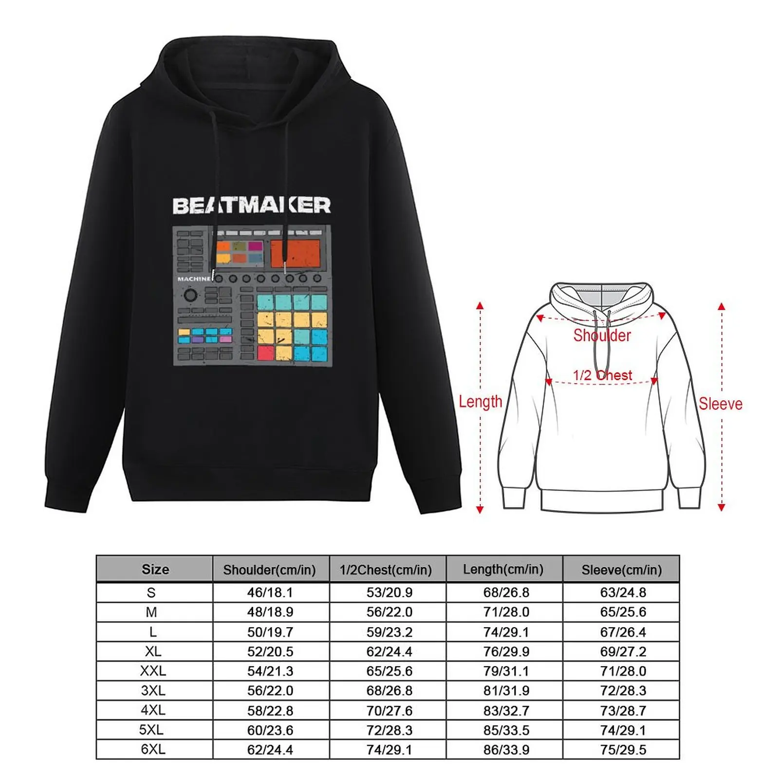 Groovebox Beatmaker Sampler MIDI Sequencer Vintage Style Pullover Hoodie japanese style autumn jacket men tracksuit men