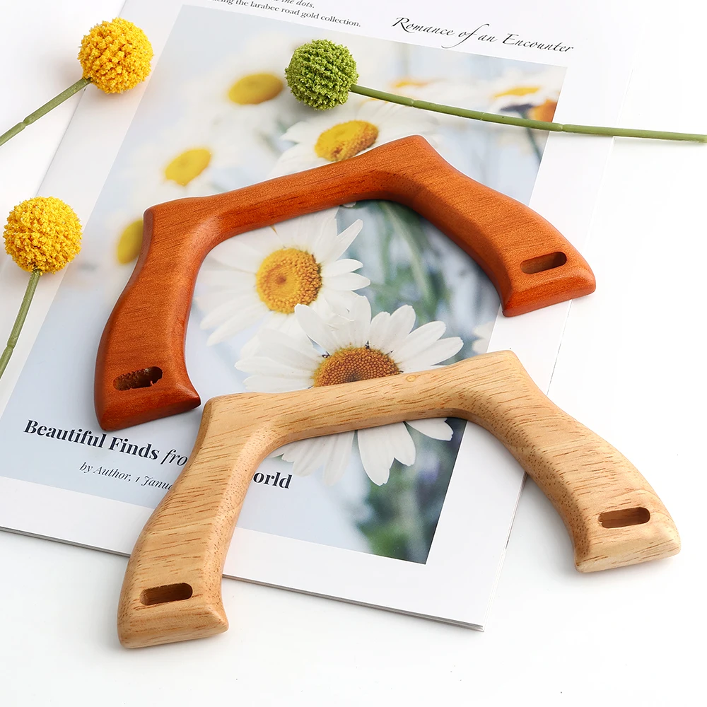 2/4/10PCS Bag Arch Shape Removable Sewing Handle Crossbody Bag Solid Wood U-Shaped Handle Frame DIY Accessories