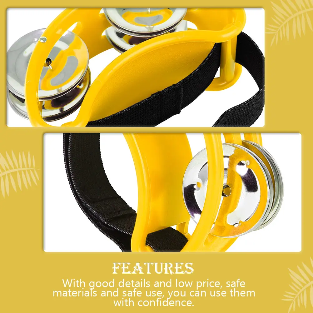 

Pedal Bell Tambourines Musical Instruments Percussion Foot Kids Stainless Baby