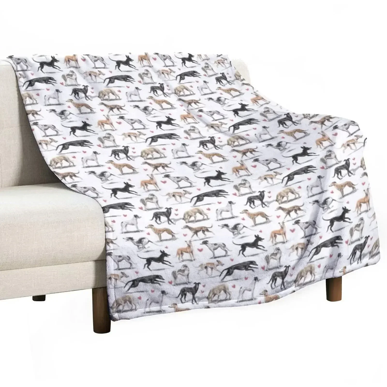 Greyhounds Throw Blanket bed plaid Luxury Throw blankets and throws Camping christmas decoration Single Blankets