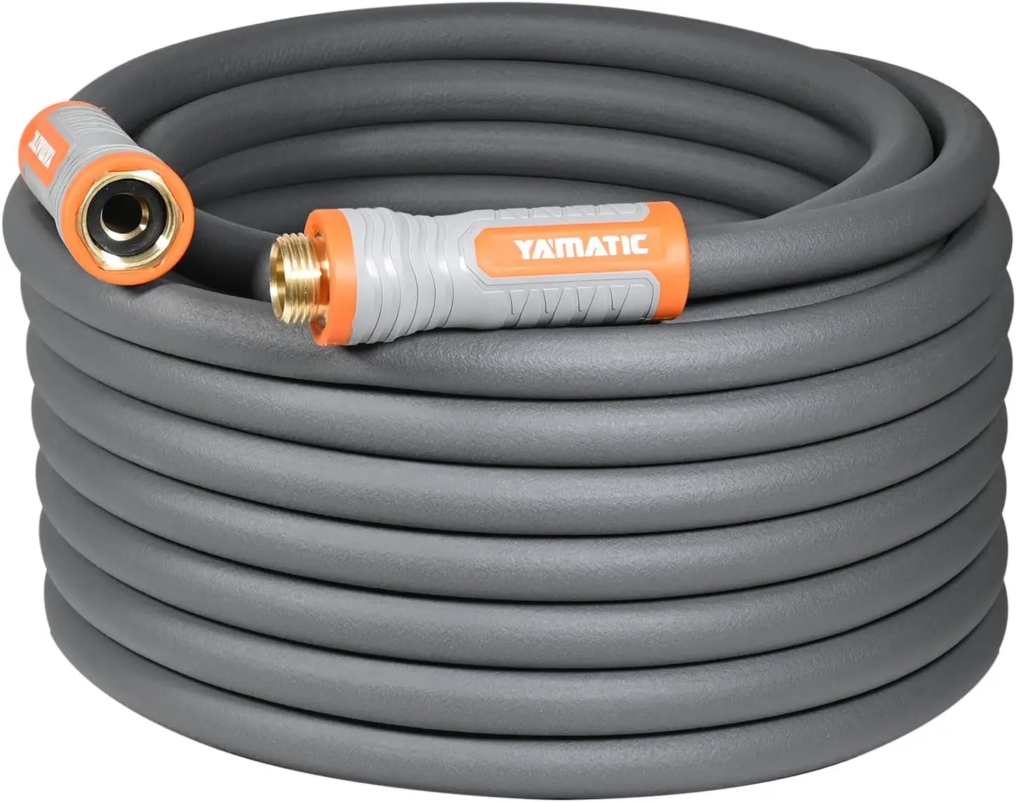 

Heavy Duty Garden Hose 5/8 in x 75 ft, Super Flexible, All-weather, Lightweight, Burst 600 PSI, Gray