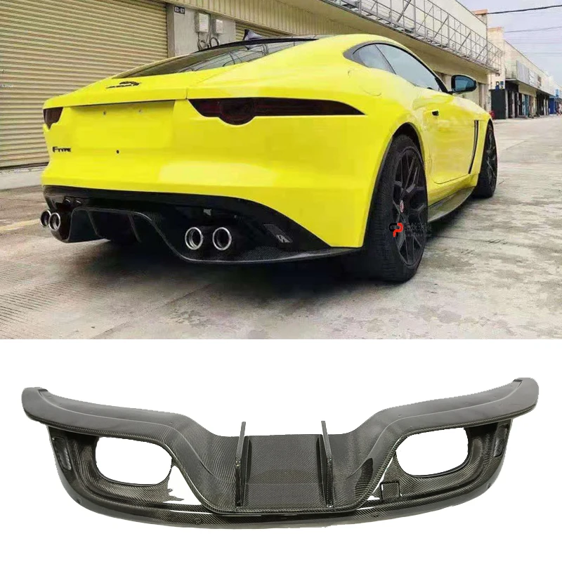 

2pcs for Jaguar F-Type Carbon Fiber Rear Diffuser Rear Bumper Lipcustom