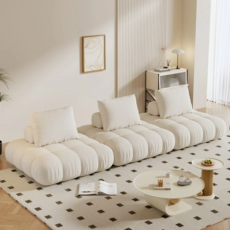 

Couch Potato Curd Block Sofa Prefabricated House French Cream Size Sofa Creative Movable Boneless Sofa Furniture Home Schlafsofa