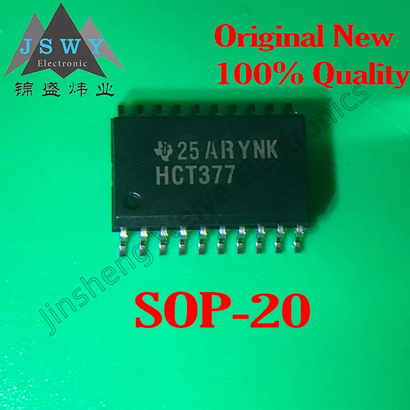 

5 шт. SN74HCT377DWR 74HCT377 Шелковый экран HCT377 широкий корпус Патч SOIC-20 100% новая оригинапосылка упаковка электронная почта