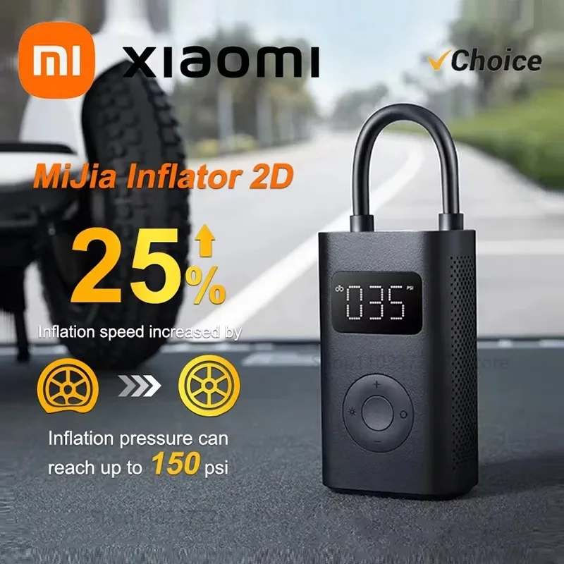

НОВЫЙ Портативный воздушный компрессор Xiaomi 2D 2000 мАч для накачивания шин велосипедов, автомобилей, мотоциклов и мячей