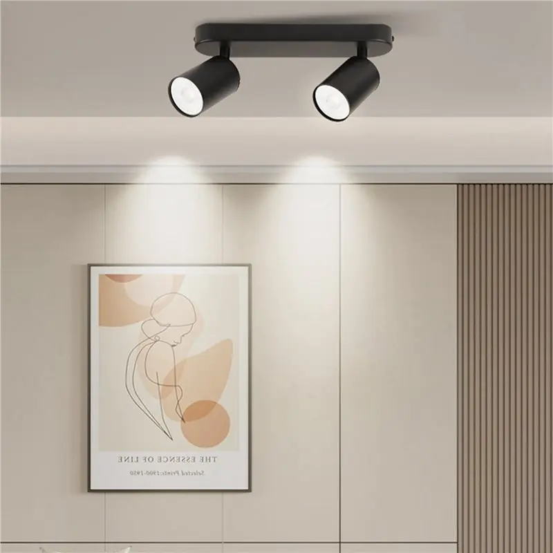 【NEW YEAR  】2X LED Anti-Glare Spotlight Chandelier Ceiling Lamp Bedroom Corridor Track Spot Light For Home And Decor Double Head