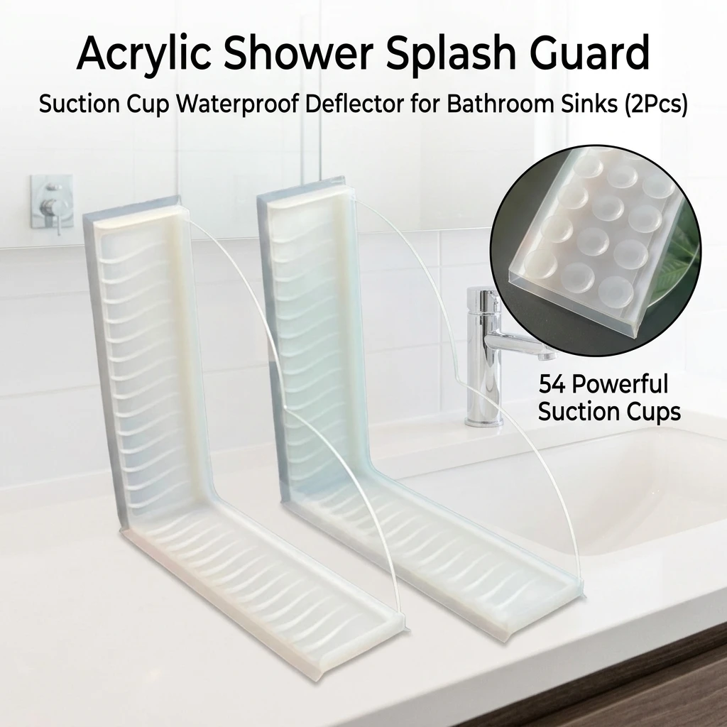Guard Transparent Acrylic Water Barrier for Homeowners Bathroom Shower Tub Sink Protector PMMA Divider Durable Local