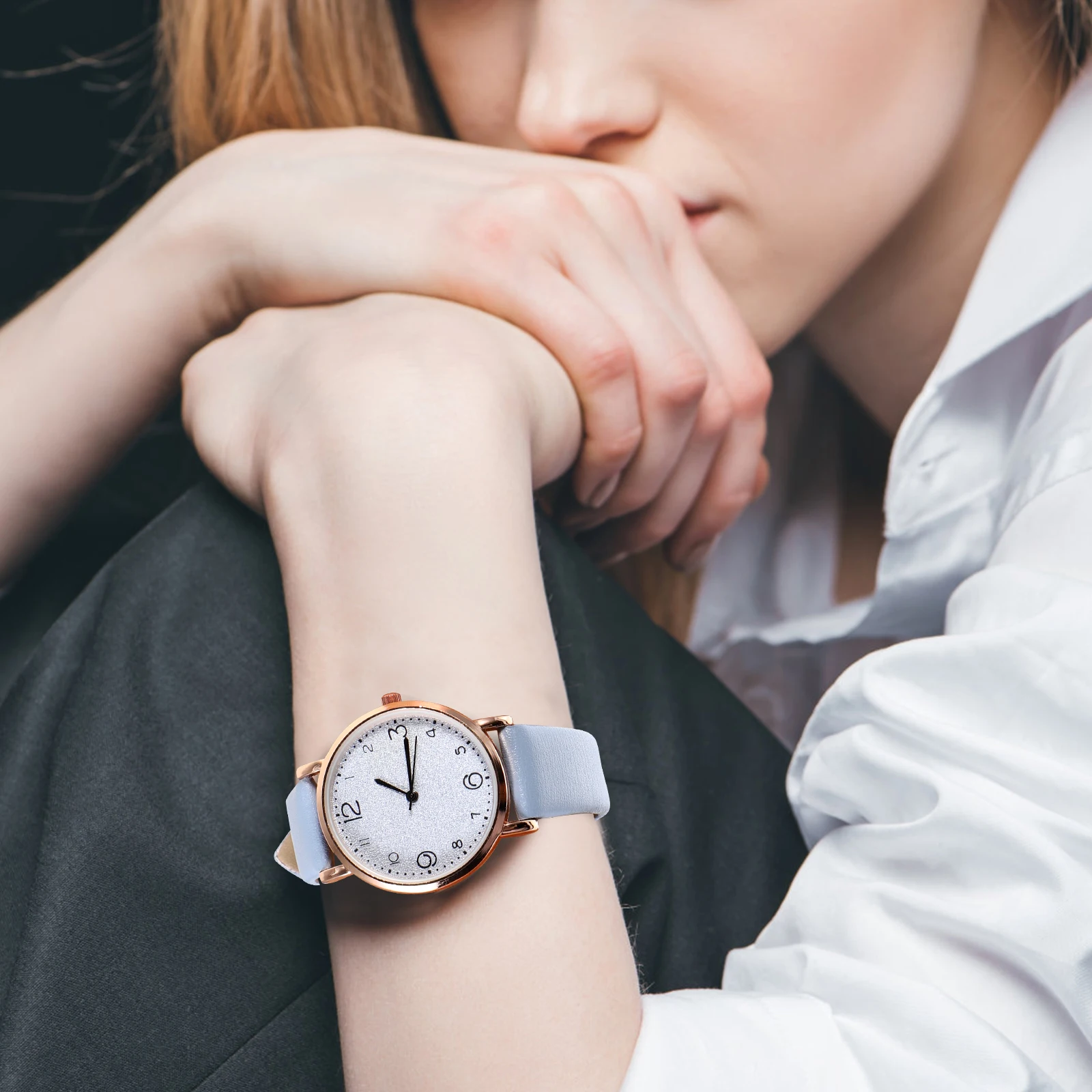 

Digital Watches Women PU Adjustable Kids Wristwatch Sports Fitness Timekeeping Gift Travel Daily Use Accessories