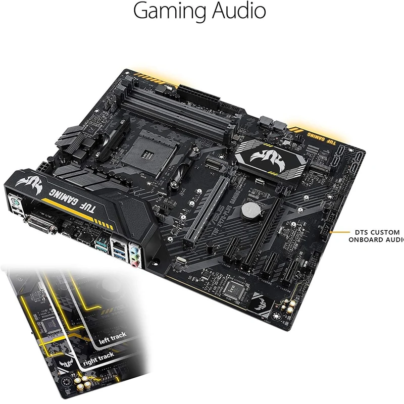 중고 ASUS TUF X470-Plus 게임용 마더보드, AMD Ryzen 2 AM4 DDR4 HDMI DVI M.2 ATX