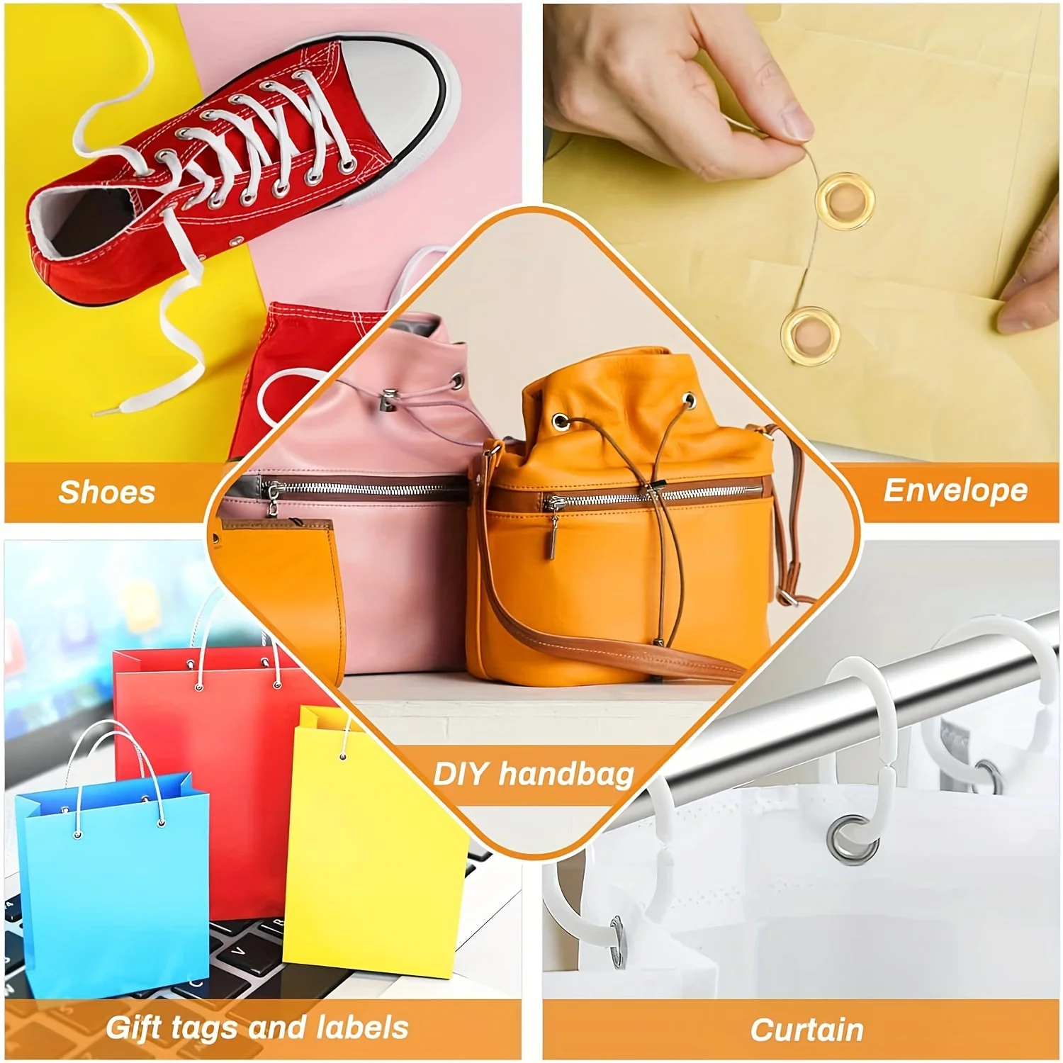 Multifunktionales Ösenwerkzeug-Set 4-12mm, 200 Stück Ösen Inklusive für Stoff/Leder/Leinwand DIY – Detail 5