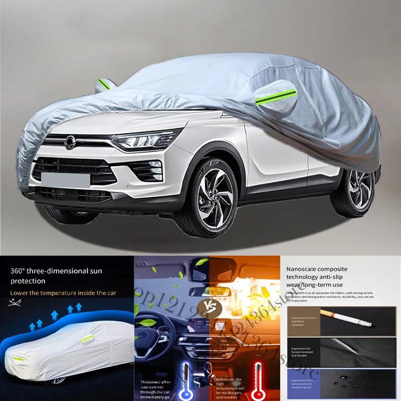 For SsangYong Korando Auto Anti snow Anti dust Anti-uv Anti peeling paint And Anti Rainwater 210t car cover Car cover protection