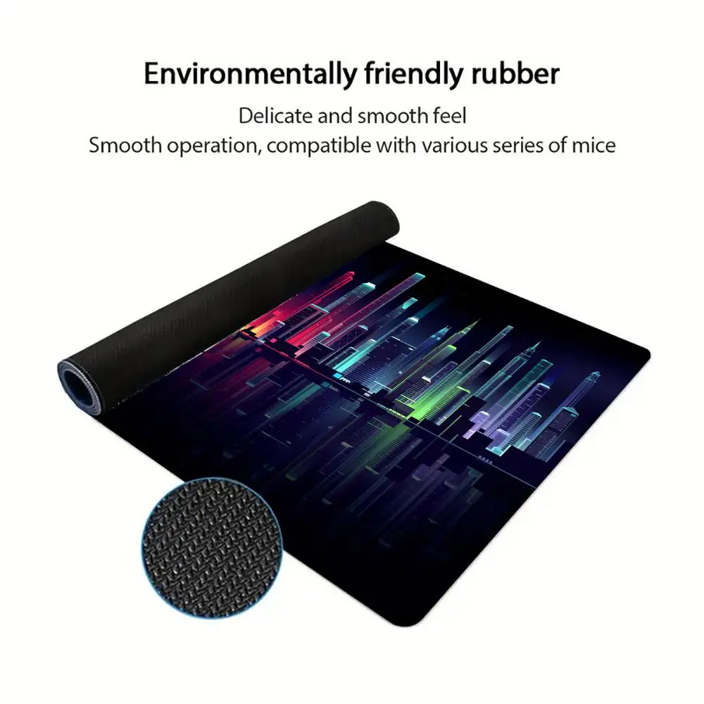 Nacht Stadt Landschaft Mauspad Tisch Kissen Erweiterte Pads Große Gaming Rutschfeste Laptop Tablet Matte Mini PC Spielmatte