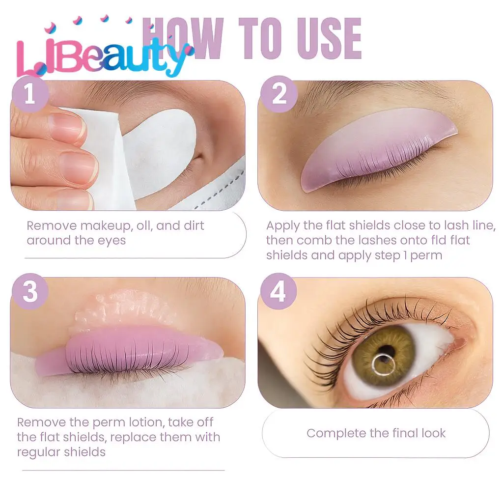 Libeauty nouveau 1 paire tampons adoucissants pour cils coussinets de permanente de cils en Silicone tiges de cils bouclier levage accessoires de cils outils de maquillage