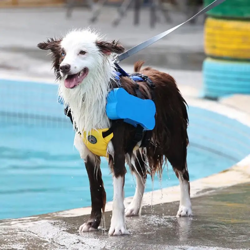 

Life Jacket For Dogs Puppy Swim Vest Adjustable Life Preserver With Rescue Handle Reflective Float Coat For Small Medium And