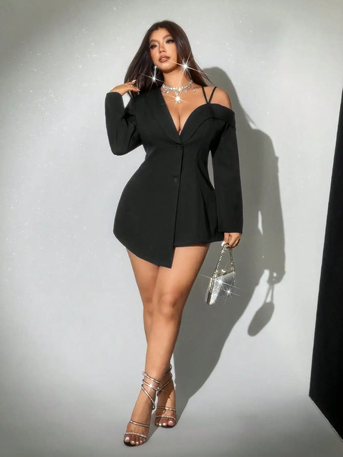 

Off Shoulder Sexy Blazer Dress For Party Nightclub