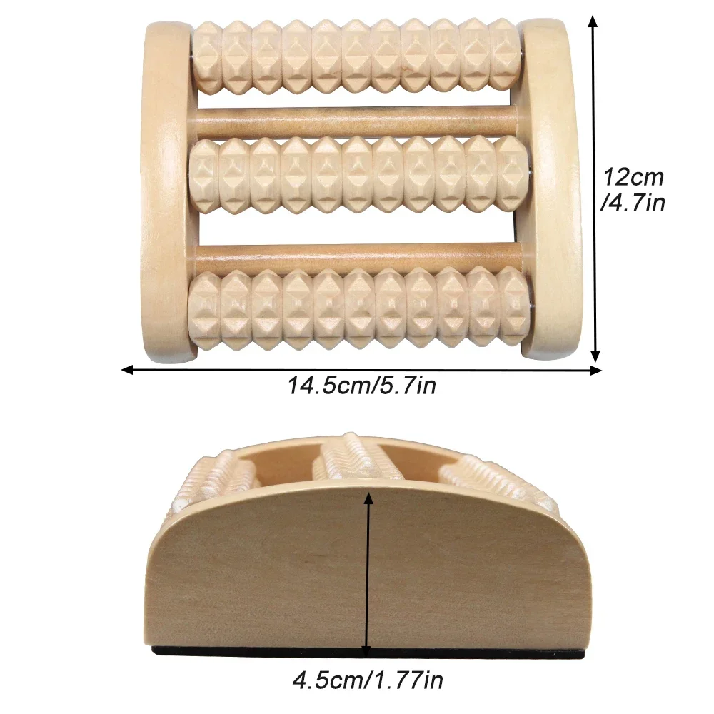 14cm Small Cheap Wooden Foot Roller Wood Care Massage Reflexology Relax Relief Massager Spa Gift Foot Massage Tool