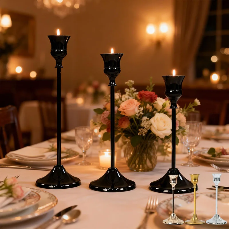 

Home Decoration Candlestick Stand Retro Metal Candlestick Suitable for Various Candles Soft Decoration Atmosphere Decoration