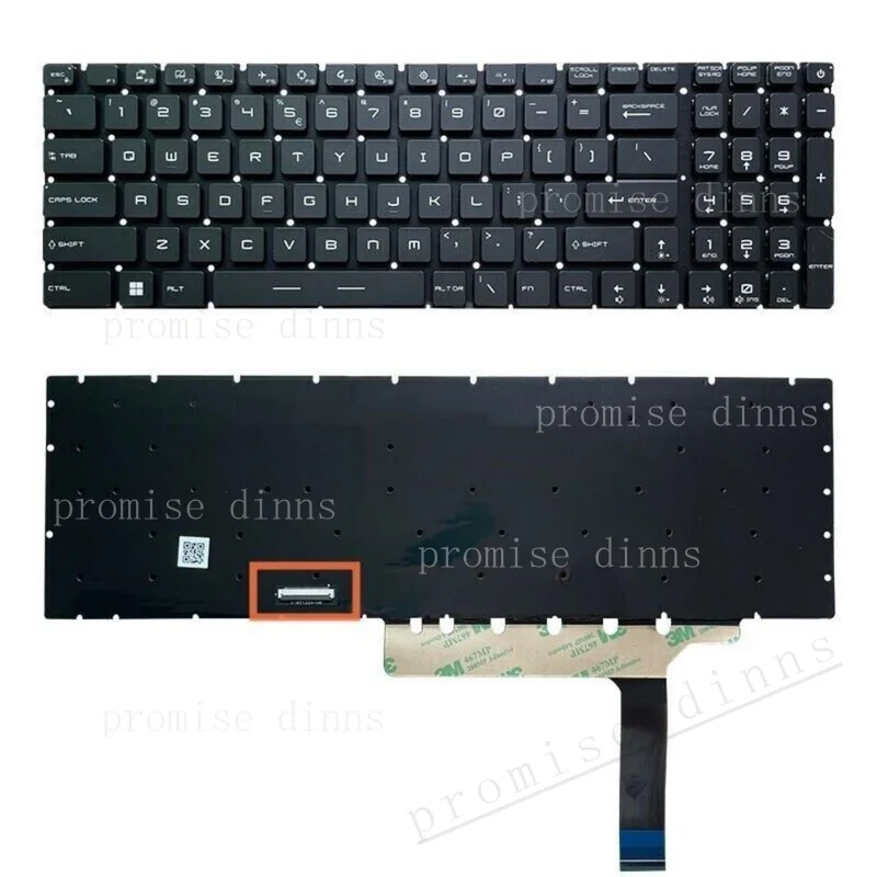 M   Keyboard W/RGB Backlit For MSI GE76 Raider 10UG 10UH 11UG 11UH 11UE MS-17K3 GP76