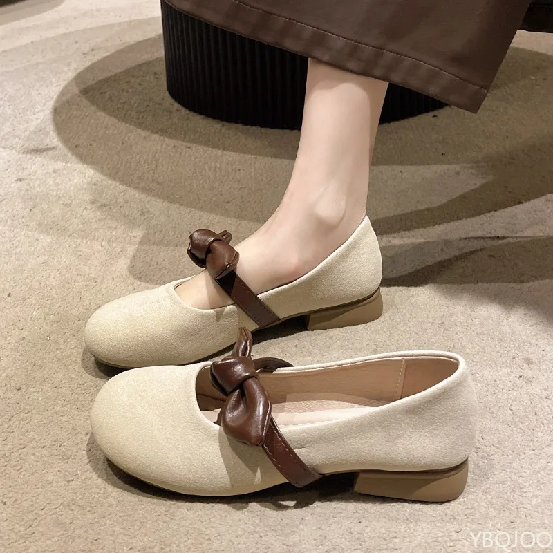 

Gentle Flat Sole Single Shoe Women's New Spring Bow Shallow Mouth Comfortable Soft Sole Simple Comfortable Women's Shoes2026