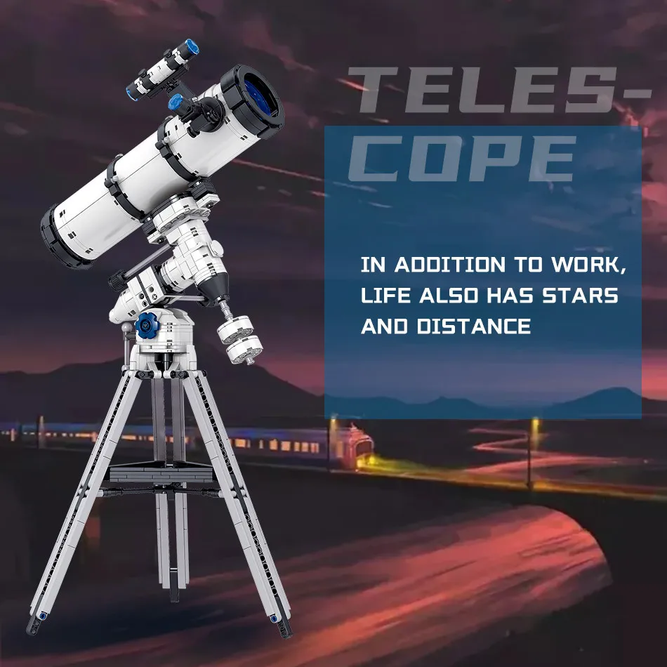 Idée Mini bloc de Construction, ensembles de modèles, télescope astronomique, briques de Construction, jouets éducatifs, Collection pour enfants, cadeaux