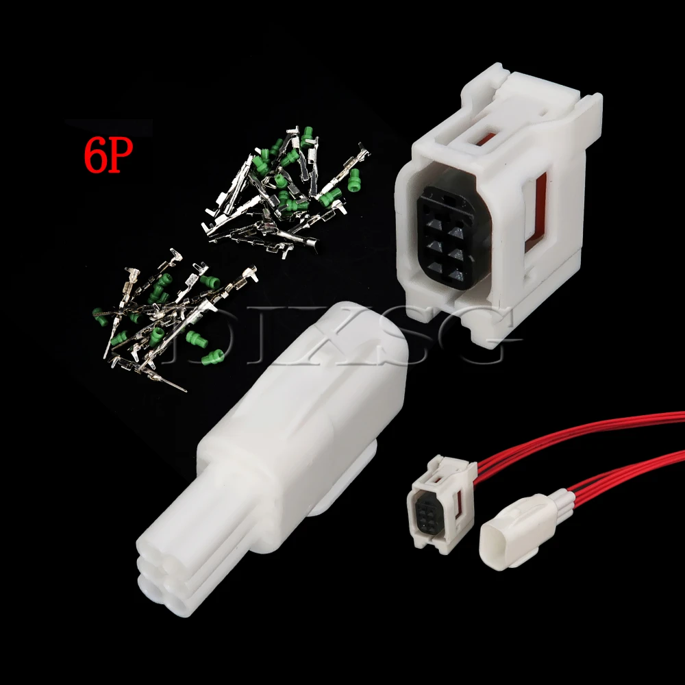 1 Set 6 Pin 6188-0706 6189-1142 6189-7042 90980-12381 90980-12382 Car Reversing Radar Probe Waterproof Plug for Toyota