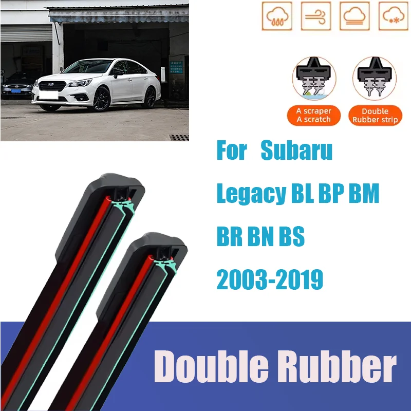 

For Subaru Legacy BL BP BM BR BN BS Front Windshield Wiper General Motors Multifunctional Double Rubber Strip Wiper Wholesale