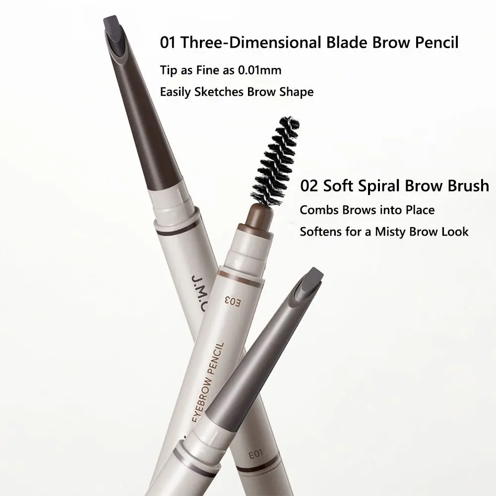 No-Sharpen Wenkbrauwpotloden voor Vrouwen Zweetbestendig Langdurige Wenkbrauw Tint Gedefinieerde Slagen Wild Uitziende Elf Wenkbrauwpotlood