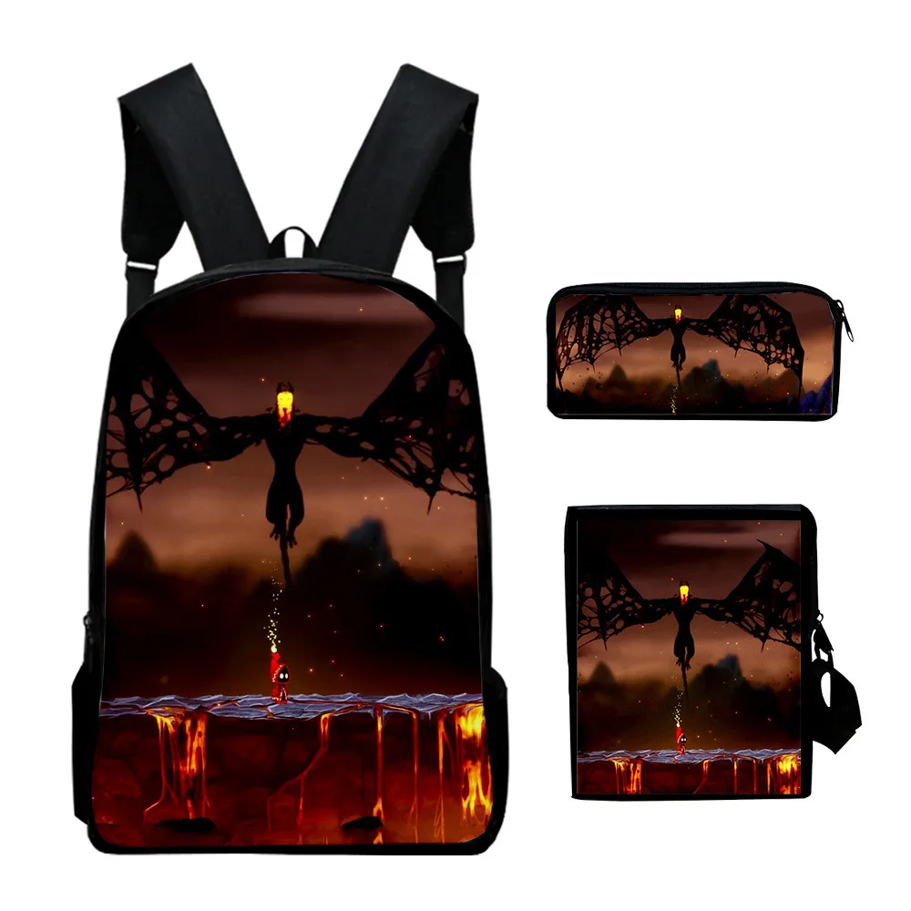Harajuku Youthful Unbound Worlds Apart 3D Print 3pcs/Set Student Travel bags Laptop Daypack Backpack Shoulder Bag Pencil Case