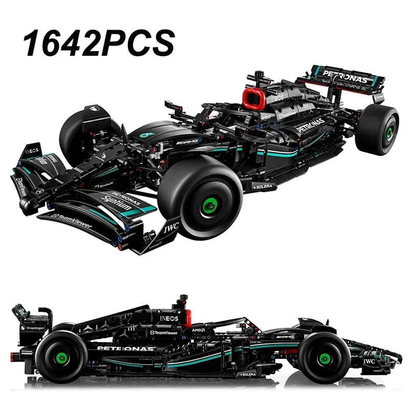 1642PCS Technical AMG Fomula F1 W14 E Performance Racing Car Building Blocks 42171 Construction Bricks Super Race Assembly Car