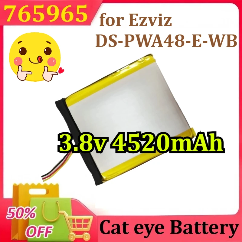 

New 3.8v 4520mAh for Ezviz DS-PWA48-E-WB 765965 Intelligent Cat Eye Battery
