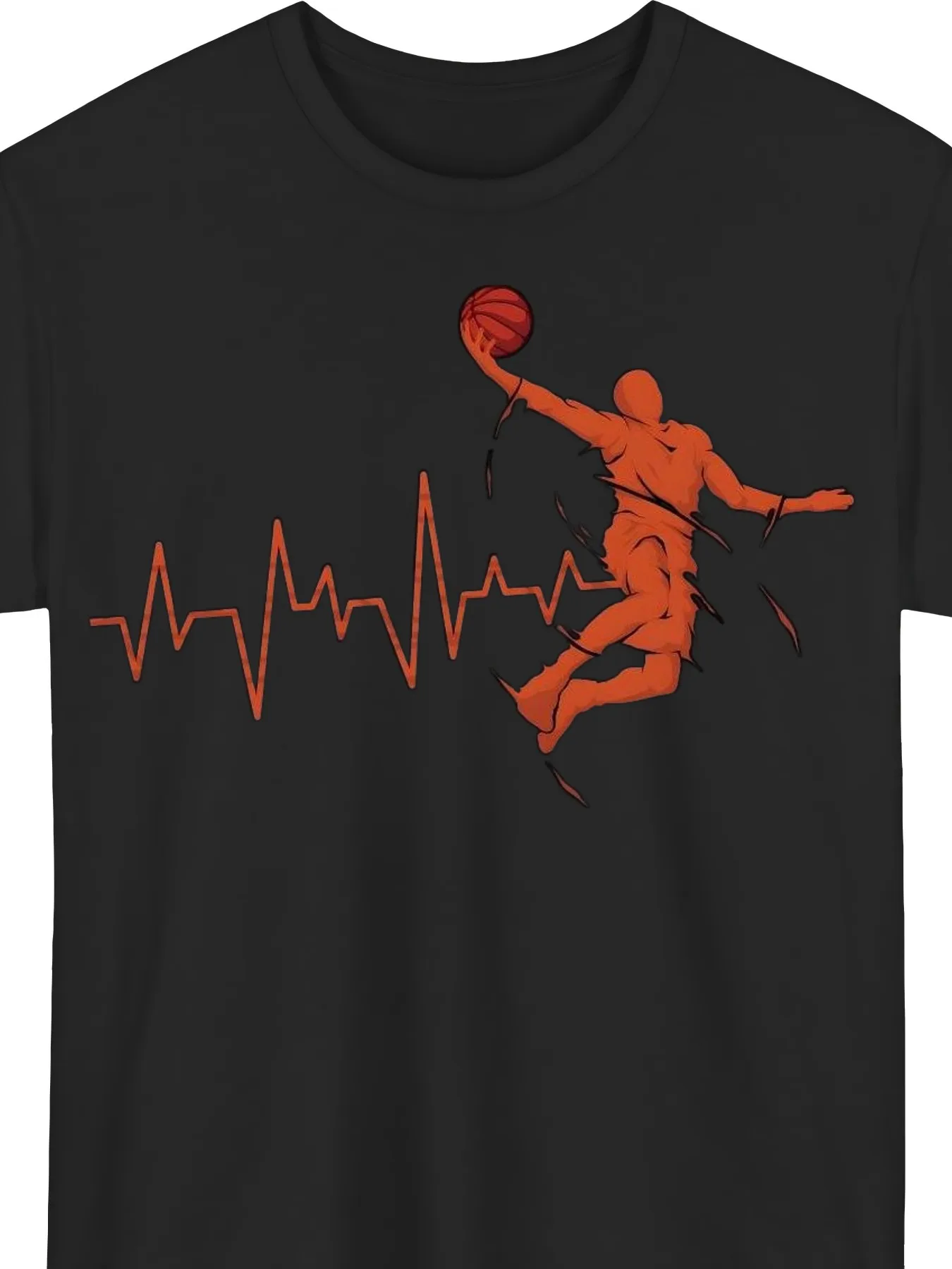Men's Basketball Fan T-Shirt - Casual Sportswear Tee with Basketball Player Graphics & Digital Print, Short Sleeve Crew Neck Regular Fit Shirt Suitable for Basketball Fans