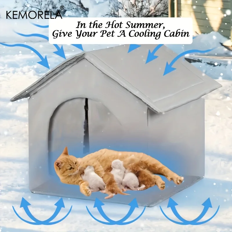 1PCS Ice Cooling Pet House for Cats And Dogs Year-Round Shelter Featuring an Integrated Ice Pack Cooling System for Cats And Dog