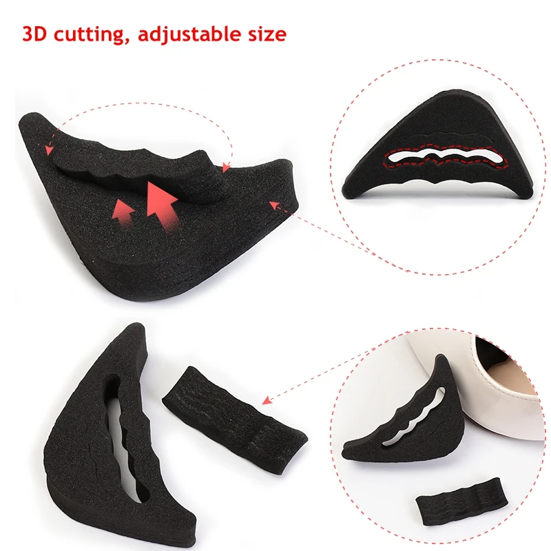 1 Pair Front Protection pad Toe Plug Insert Shoe Big Shoes Toe Front Filler Cushion Pain Relief Protector Adjustment Accessories