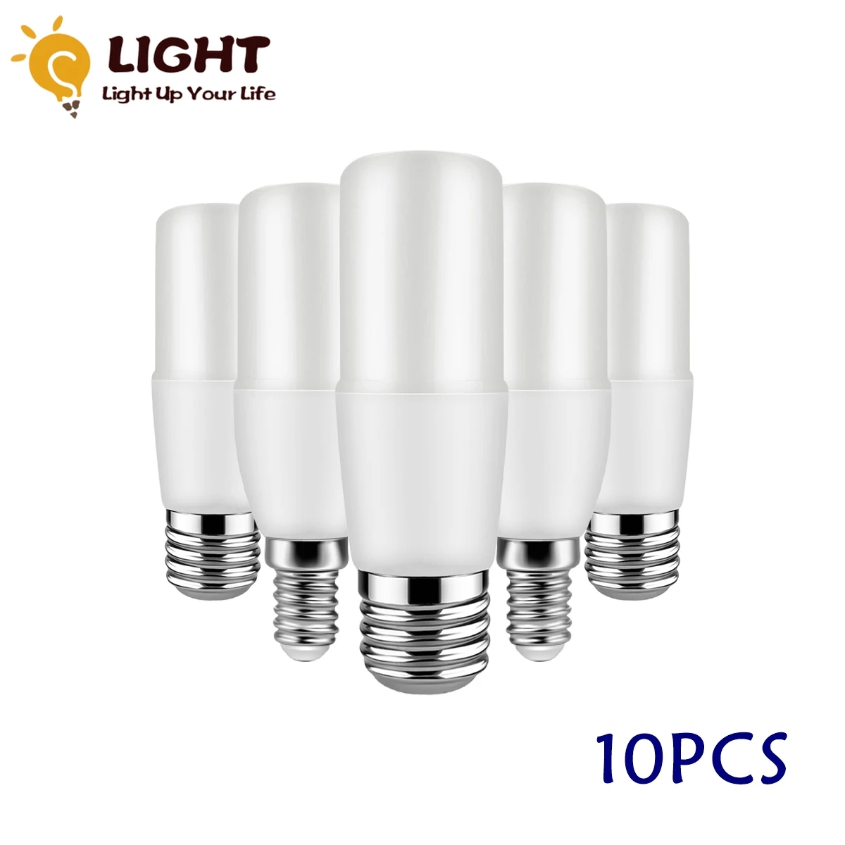 

10pcs Bar Led Column Bulb T37 9w AC220V E27 E14 Super Bright 3000K 4000K 6000K Lamp For Home Bedroom Office Decoration