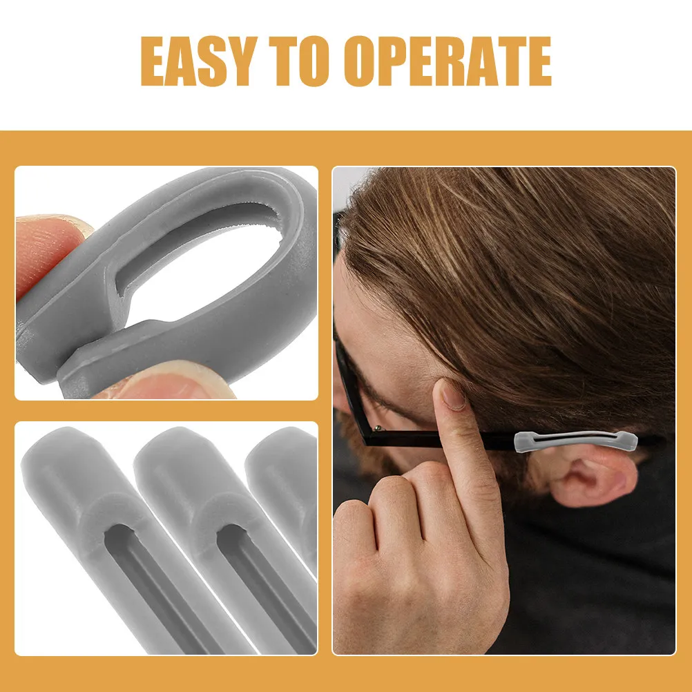 5Pairs Glasses Anti-Slip Ear Socks Silicone Comfortable Eyeglass Ear Cushions Non-Slip Holders for Sports Reading Sunglasses