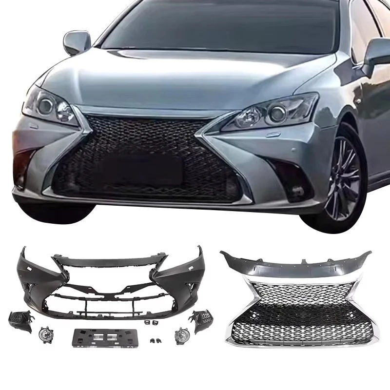 

For ES ES350 2006-2012 Upgrade 2018 F-Sport Front Bumper With Fog Light Diffuser Car Bodykit ABS Material Car Accessories