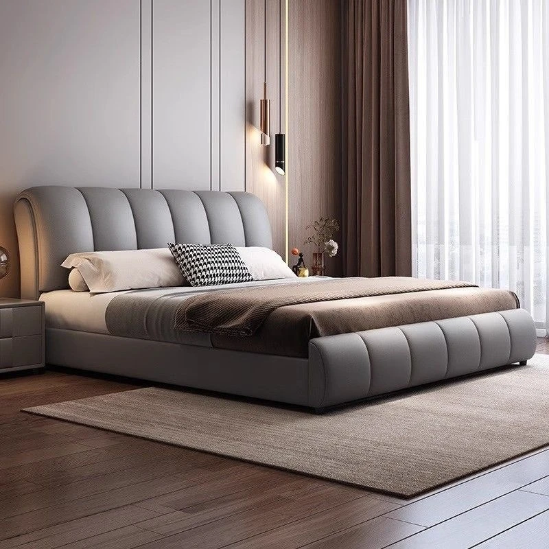 Moderne, eenvoudige leren dubbele stijl, lichte luxe