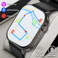 LIGE 2025 New GPS Tracker Smart Watch Men Compass Military Outdoor Sports Watch 2.01'' HD Screen Waterproof Women Smartwatch Man