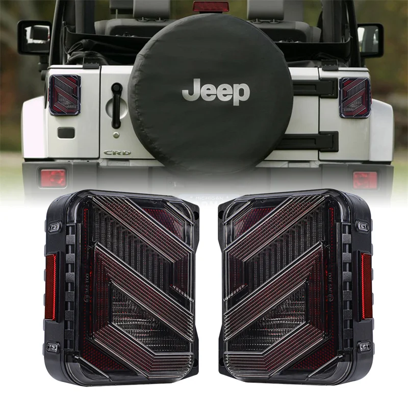 

JK LED Tail Lights Replacement Car TailLights Assembly Brake Reverse Light Turn Signals Stop Lamp for Jeep Wrangler JK 2007-2018