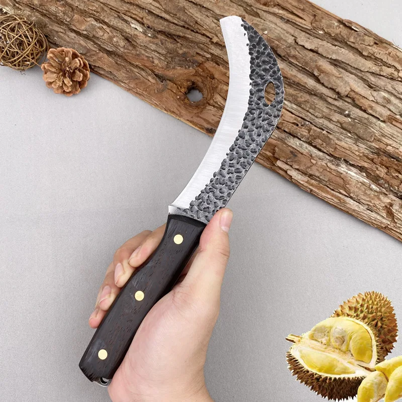 

Fruit Knife Cut Banana Durian Knife Hand Forged Blade Wooden Handle Boning Butcher Knife Stainless Steel Kitchen Knives Cleaver