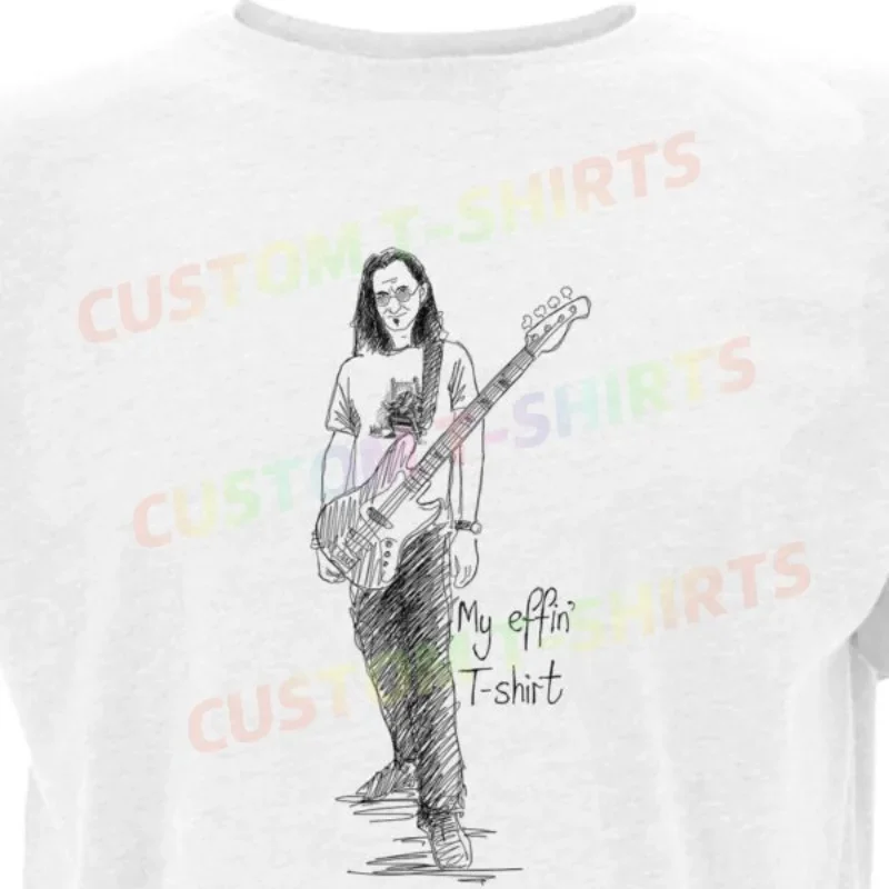 

253 93_Geddy_Lee_–_Rush_–_My_Effin’_T_Shirt Fans' comic-style hand-drawn pattern T-shirts for both men and women in summer