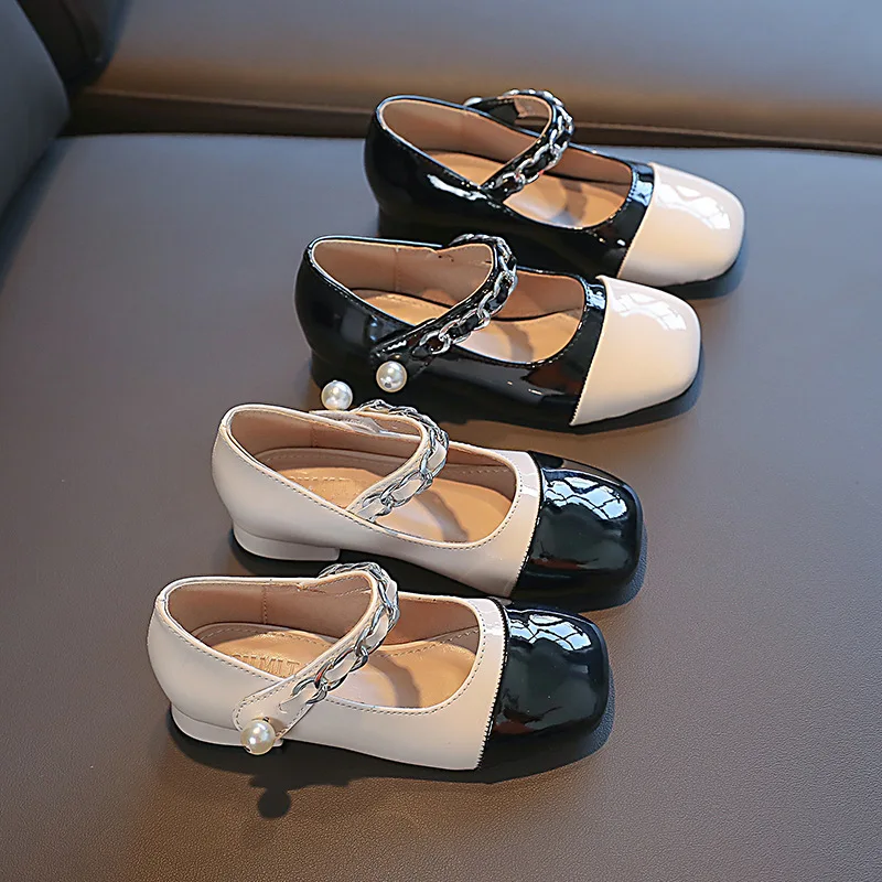 

Girls Flats Princess Shoes Korean Style Toddler Baby Kids Leather Shoes Princess Shoes Girls Breathable Soft Non Slip Party