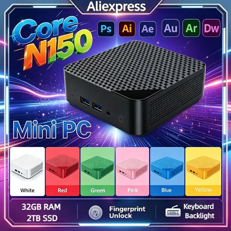 インテルn150ミニpc-windows-11-ポータブルゲーミングコンピューター-16gb-ram-1tb-ssd-wifi-6-bluetooth-52-小型フォームファクター-オフィス・ホーム用