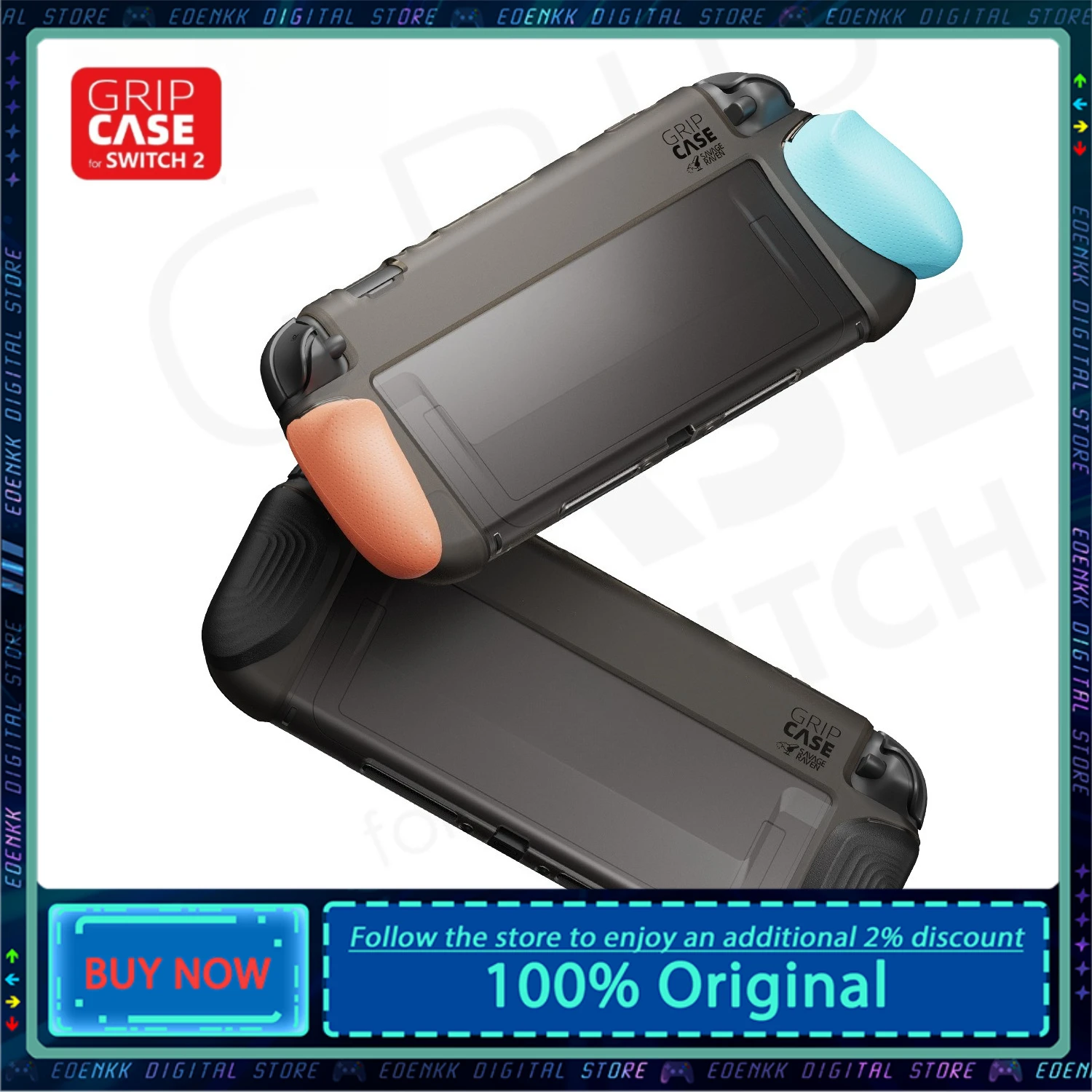 

Protective Grip Case for Nintendo Switch 2 – Dockable Full Coverage Anti-Slip Protective Shell, NS2 Accessories