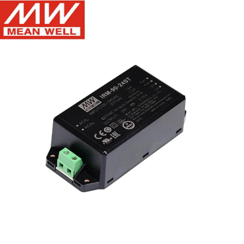 

MEAN WELL IRM-90 IRM-90-12ST IRM-90-24ST IRM-90-48ST Зеленый силовой модуль с креплением на печатную плату 90WAC-DC